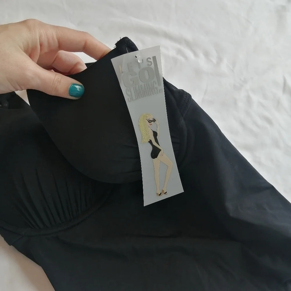 NWT Spanx Bra-llelujah Soft Chain Slimming Tankini Swim Top Size 6 D/DD - Picture 13 of 15